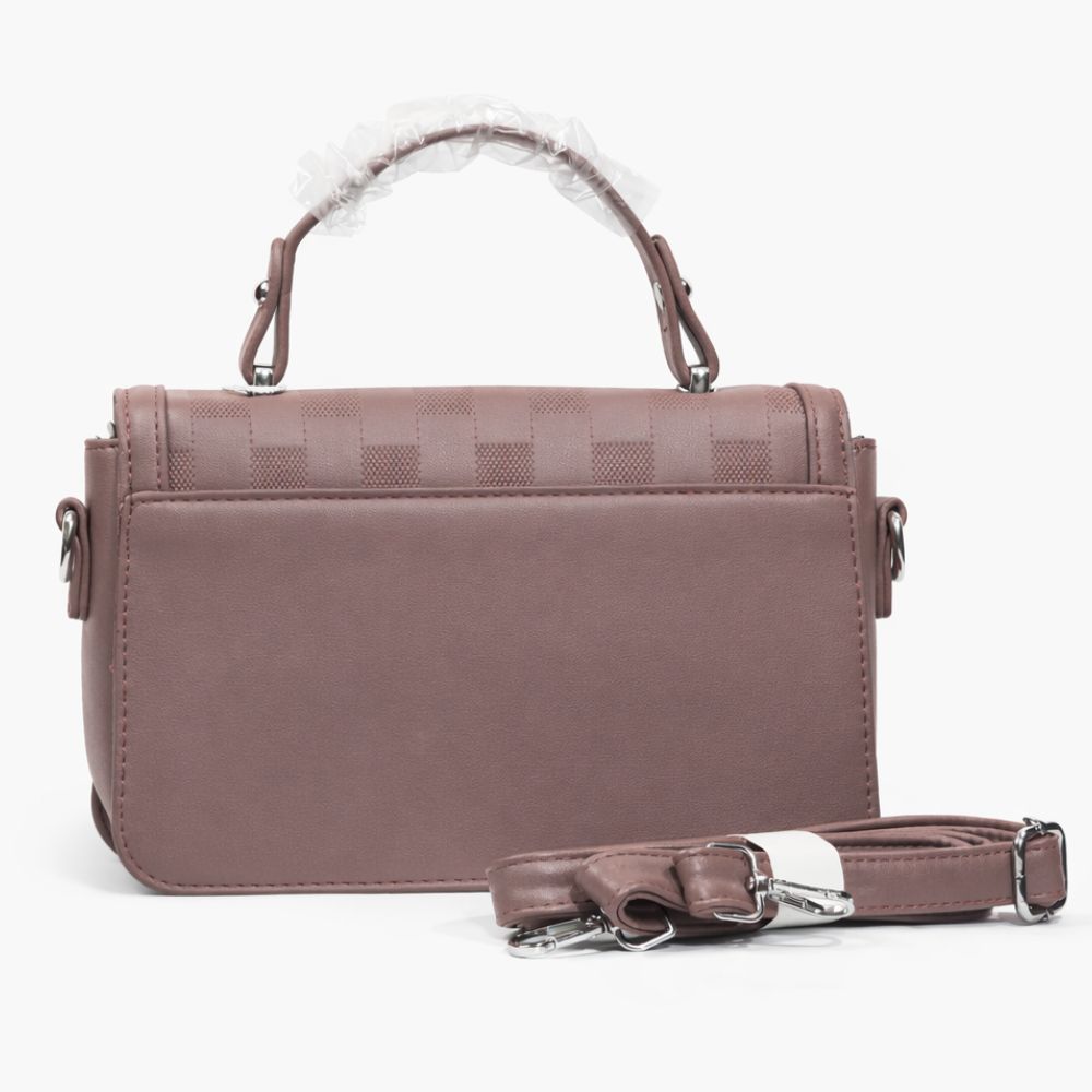 Stylish Top Handle Bag (Brown)